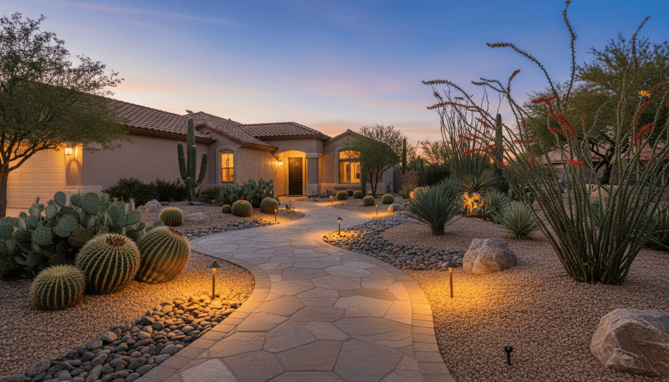 Curved Walkway with Lighting