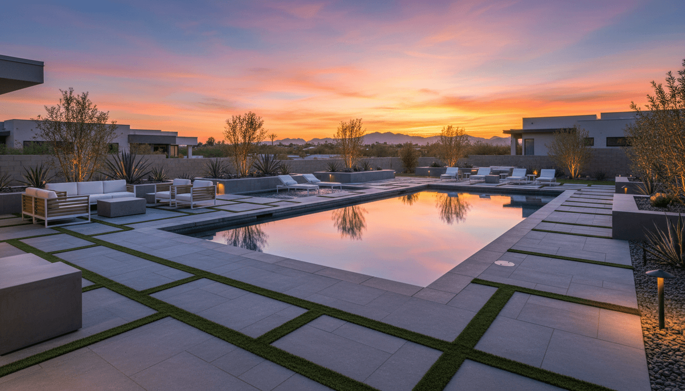 Contemporary Pool Deck